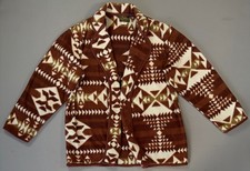 Ultra Rare Vintage Western Aztec Fleece Boxy Fit Jacket Size Med Made in USA