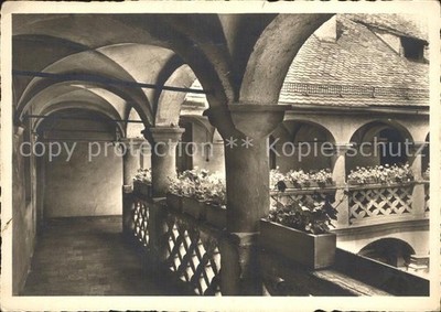 REGENSBURG Bayern Spaetgot Hof eines Patrizierhauses am Haidplatz