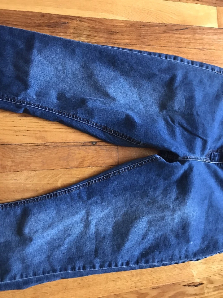 Primark Cares Denim Co. Mujer Elástico Tiro Alto Azul Jegging Talla 10 Frente Plano Foto 3 de 4