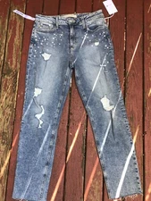 New $268 JOE'S JEANS Size 27 The KASS HIGH RISE Slim Straight Ankle Light Wash