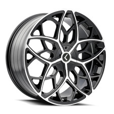 KRaze Ricochet Wheel KR184 Gloss Black 22X8.5 5-112 38mm 72.62mm