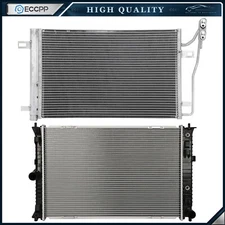 Aluminum Radiator & Condenser Cooling Kit For 2011-2012 Ford Fusion Lincoln MKZ