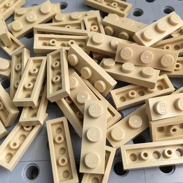 Lego New Lot Of 50 Tan 1x3 Base Plate Tiles 1 X 3 Bricks Plates | eBay
