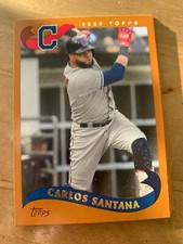 3x CARLOS SANTANA 2020 Topps Baseball BASE LOT (2002 style) #296