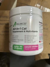 Balanced Breed All in One 1 Cat Multivitamin 60's Immune Skin Coat BB 4/2025
