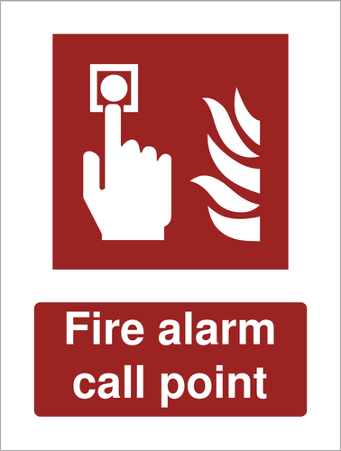 Red Fire Firefighting Safety Warning Metal Sign For Office Work Site 15cm x 20cm - Picture 3 of 20