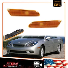 For 02-03 Lexus ES300 & 04-06 ES330 Amber Lens Front Side Marker Lights Kit 2PCS