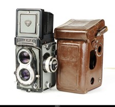 Camera TLR Rolleiflex T Gray Lens Zeiss Tessar 3,5/75mm