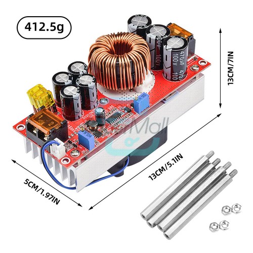 1800W 40A DC-DC Boost Converter 10-60V to 12-90V Step Up Power Supply Module USA - Picture 3 of 10