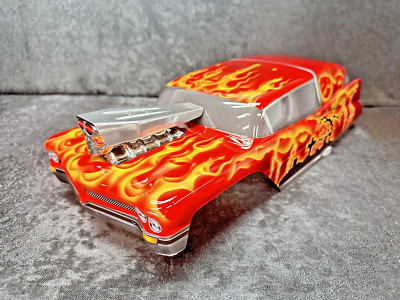 CUSTOM PAINTED 1/8 RC TRUCK BODY TRAXXAS T/E MAXX REVO 2.0 HPI SAVAGE 7167 FIRE!