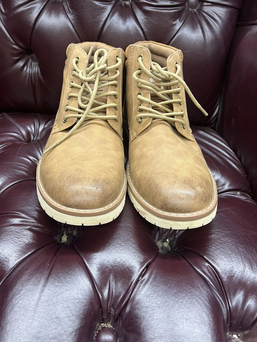 Vostey Tan Leather Men\'s Boots Amazon.com | Vostey Men main image 3