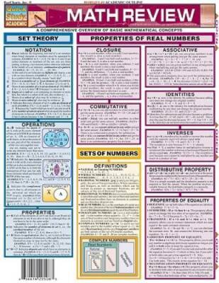 Math Review (Quickstudy: Academic) - Pamphlet By BarCharts, Inc. - GOOD