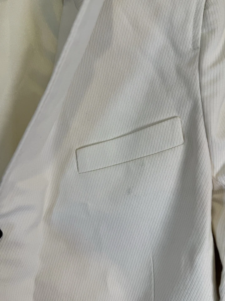 Conjunto Traje Theory Blazer Pantalones Marfil 2 Piezas 1 Botón Forrado Mujer Talla 6 Foto 4 de 4