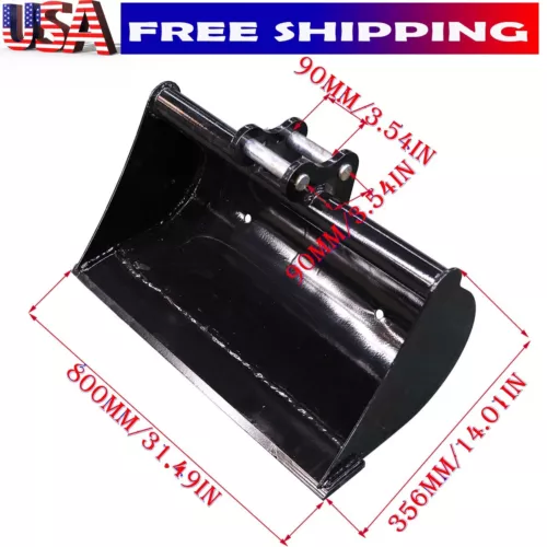 800mm Bucket for 1-1.8T Mini Excavato Attachment Equipped With Pin New