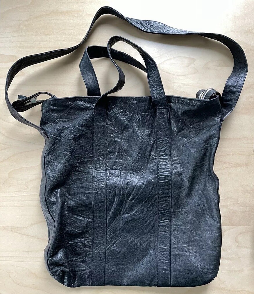 HOPE Black Wrinkles Leather Tote Bag by Ringstrand Soderburg HOPE Black Wrinkles Leather Tote Bag by Ringstrand Soderburg