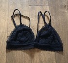 Victoria’s Secret Black Lace Mesh Bralette Medium M Sexy Strappy  — photo 4