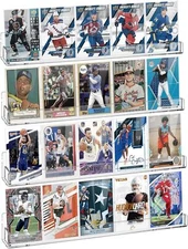4PCS Acrylic Sports Card Display Shelf for Wall Hold 20 Sleeved Trading Cards