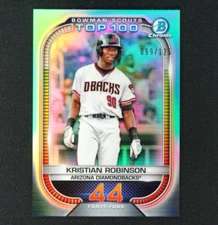KRISTIAN ROBINSON Top 100 Chrome SP Aqua Refractor #/125 2021 Bowman BTP-44