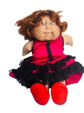 Vintage 1986 Xavier Roberts Cabbage Patch Red Hair Brown Eyes Doll Dimple outfit