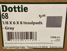 Dottie QTY 100  8 Insulpads Sound Barrier Pads 1/8" x 6" x 8" New in open box