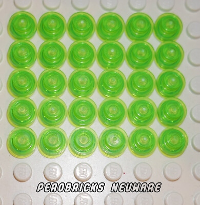 LEGO Technic Technic 30 Plates 1x1 Round Transparent Light Green #4073 NEW ITEM