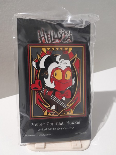 Helluva Boss Limited Edition Poster Portrait Moxxie Oversized Pin