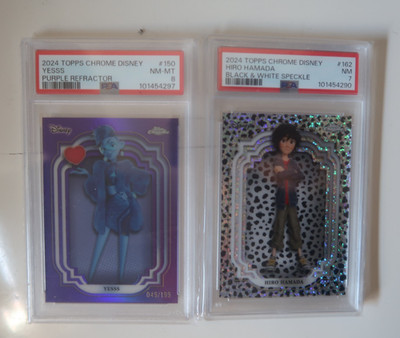 Topps Chrome Disney PSA Lot Sammlung  Hiro & Yesss 2 Slabs /101 &/199 nummeriert