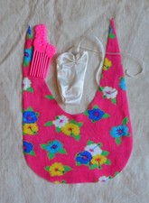 Vintage Barbie Island Fun White Swimsuit, Wrap Skirt, And Comb, 1987, Mattel