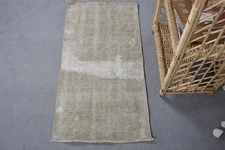 Decorative Rug, 1.7x3.1 ft Beige Polka Dot Rug