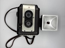 Vintage Argus 75 TLR Camera with Detachable Flash  Neck Strap - Mid Century