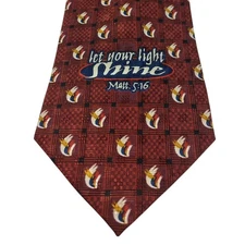 Vintage Appointed Apparel Silk Tie Mens Let Your Light Shine Verse Made  Korea ￼