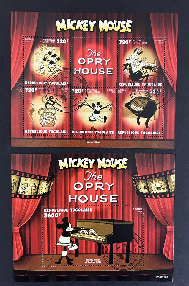 Colección de estampillas temáticas de Disney del mundo x42 mini hojas diferentes CTO Inc Mickey Foto 2 de 4