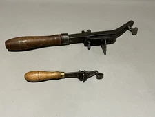 Antique Stillman Style Saw Set and Large Cross Cut Saw Set w/ Wood Handles