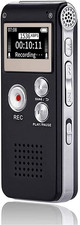 Digital Voice Recorder 16GB Voice Recorder with Playback for Lectures - USB Rech