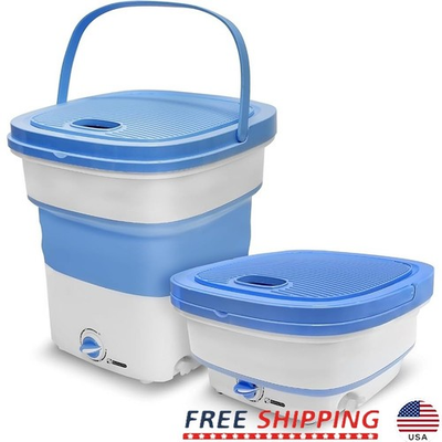 #ad Portable Mini Washing Machine Energy Efficient Collapsible Travel Washer New $58.57