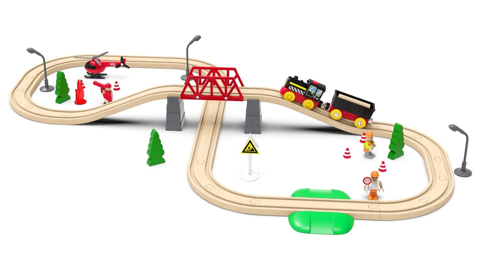 Battery Operated Locomotive Train, Magnetic Trains Toy for Wooden Tracks,