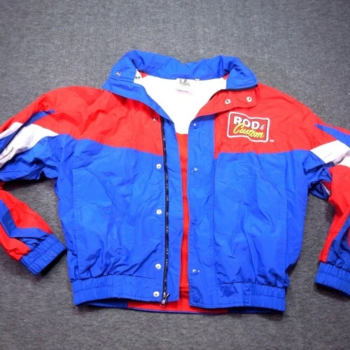 Vintage Racing Jacket Rod And Custom Mens Small Red Blue Americruise 1998 Tour - product listing photo