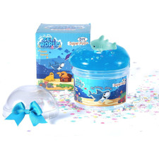 Shark Ocean Slime Kit with Ice Cream Tub - 8 Oz Blue Crystal Slime, Slime Par...