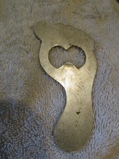 Vintage UNIQUE Footprint BIGFOOT Sasquatch YETI Steel Metal 4" BOTTLE OPENER