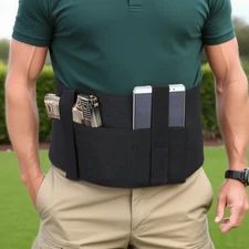 Tactical Belly Band Holster Concealed Carry for Right/Left Hand with Mag Holder