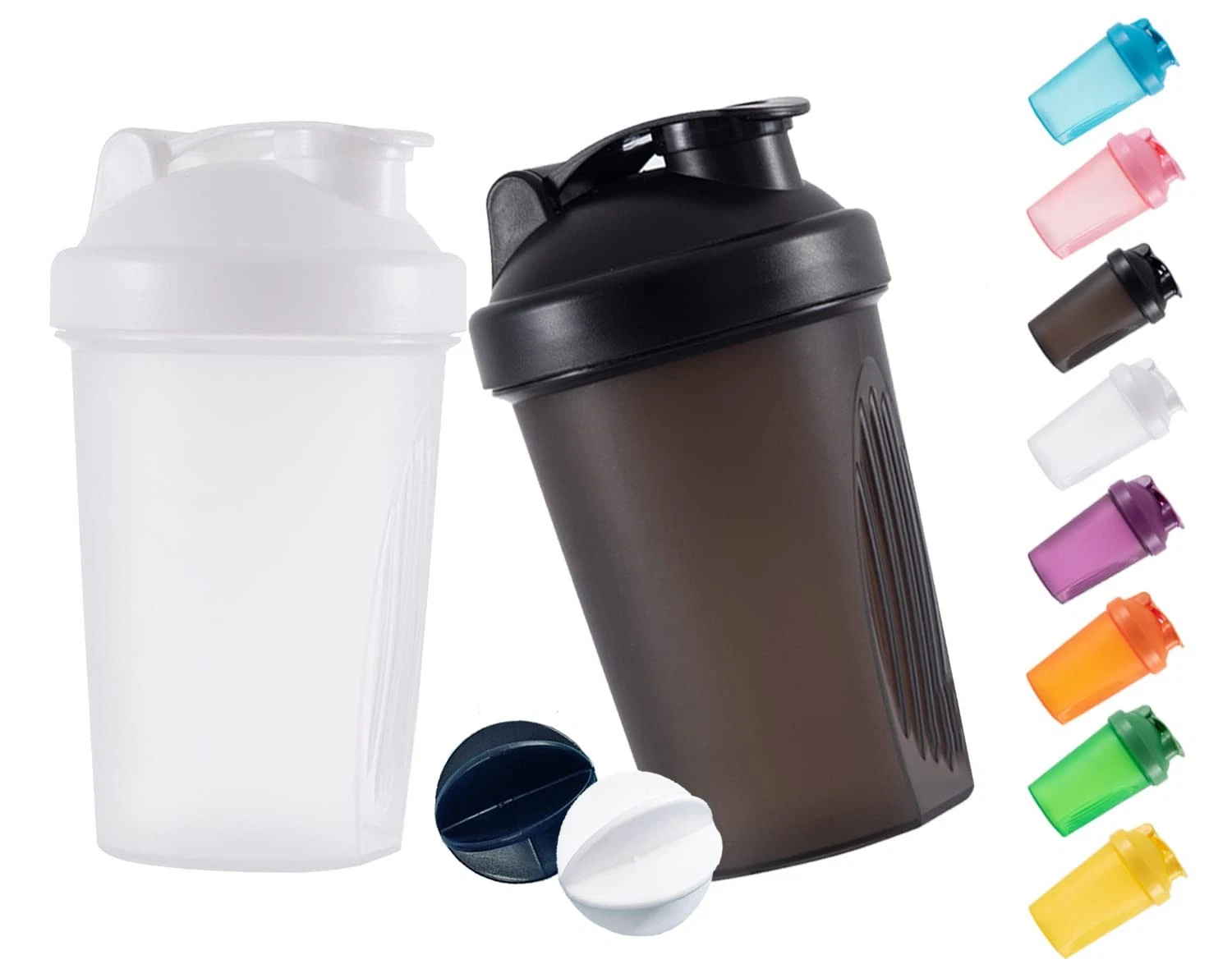 Shaker Bottle Protein Shakes and 16-Ounce/400ML Shaker-Bottle Black+White
Opens in a new window or t