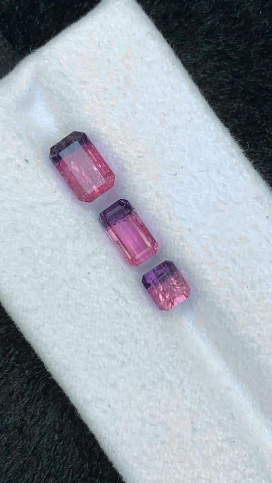 3.37 CRT Natural Faceted Tricolour Tourmaline - Image 2 of 4