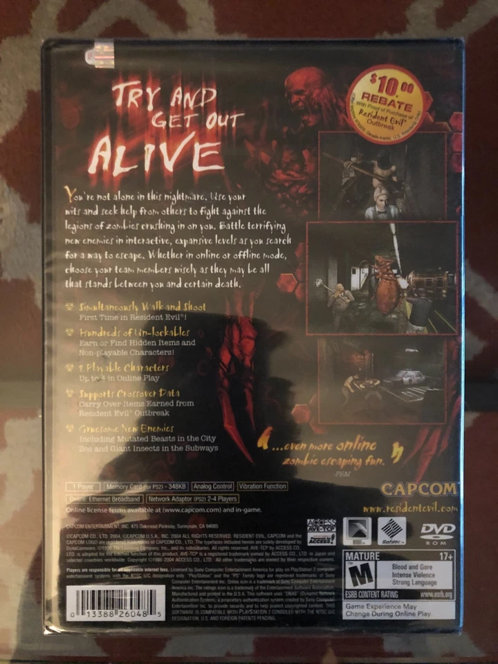 Resident Evil Outbreak File #2 (Capcom, Playstation 2, 2005) Sealed New - Image 2 of 4