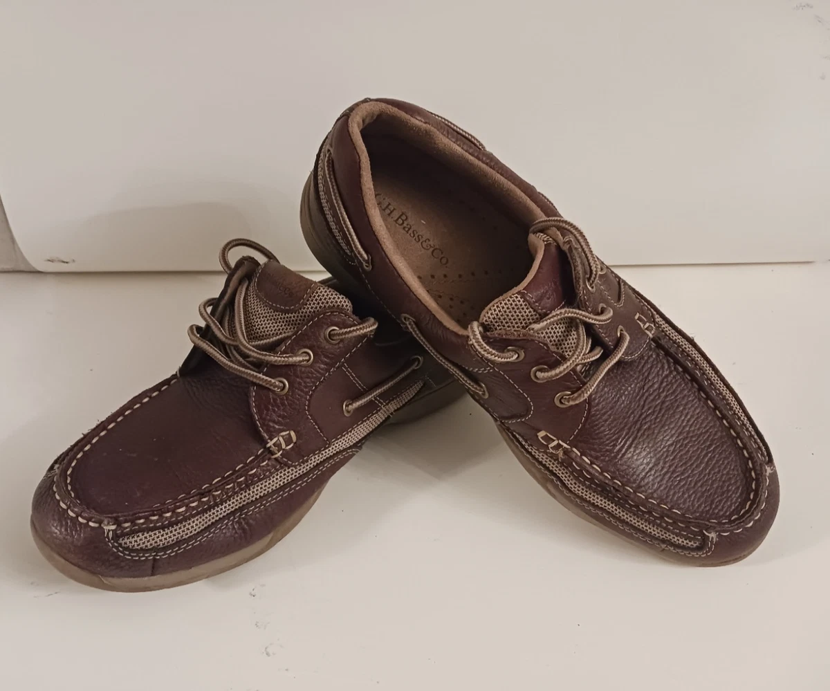 G.H. Bass & Co. Earl 2 Pebbled Men’s 8.5M Dark Brown Leather Boat Shoes Loafers GH Bass Mens 8.5W Glenn Brown Leather Slip On | Mercari main image 4
