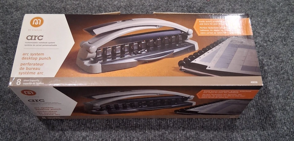 Staples Arc System Desktop 11-Hole Punch, Model 40836, 8-Sheet Capacity - Image 2 of 4