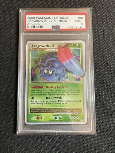 2009 Pokemon Platinum 99/99 Holo Tangrowth LV.X PSA 9 Mint