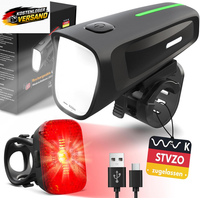Led Fahrradlicht Set 100 Lux, Stvzo-Zertifiziertes Fahrradbeleuchtung Usb, IPX5