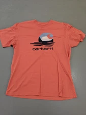 Carhartt WIP Orange Graphic T shirt Men Medium Organic Cotton Streetwear
