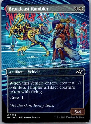 Broadcast Rambler (Borderless) (C) #293 Foil Aetherdrift MTG NM