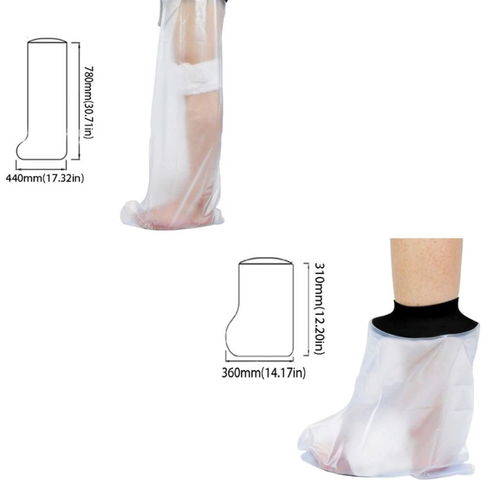 Lower Leg Cover Shower Protector Bath Protective Sleeve Wound Care - Image 2 of 4